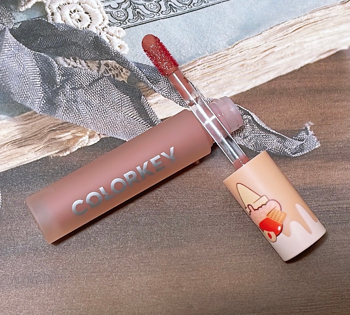 コールドスイーツ リップティント MINIリップボックス/COLORKEY/リップグロスを使ったクチコミ(4枚目)