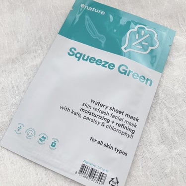 Squeeze Green Watery Sheet Mask Set/eNature/シートマスク・パックを使ったクチコミ（3枚目）