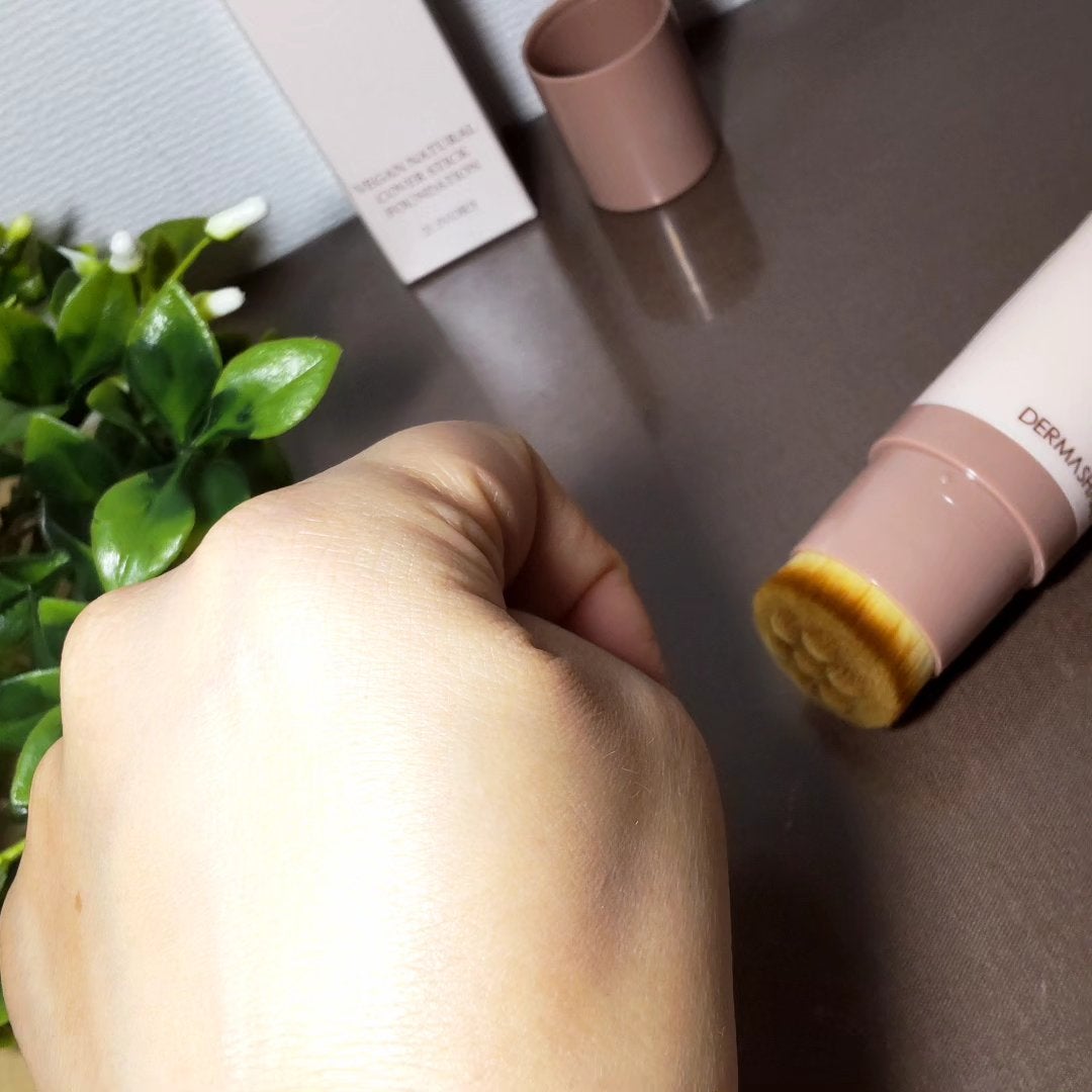 ヴィーガンナチュラルカバースティックファンデーション/DERMASHARE/その他ファンデーションを使ったクチコミ(5枚目)