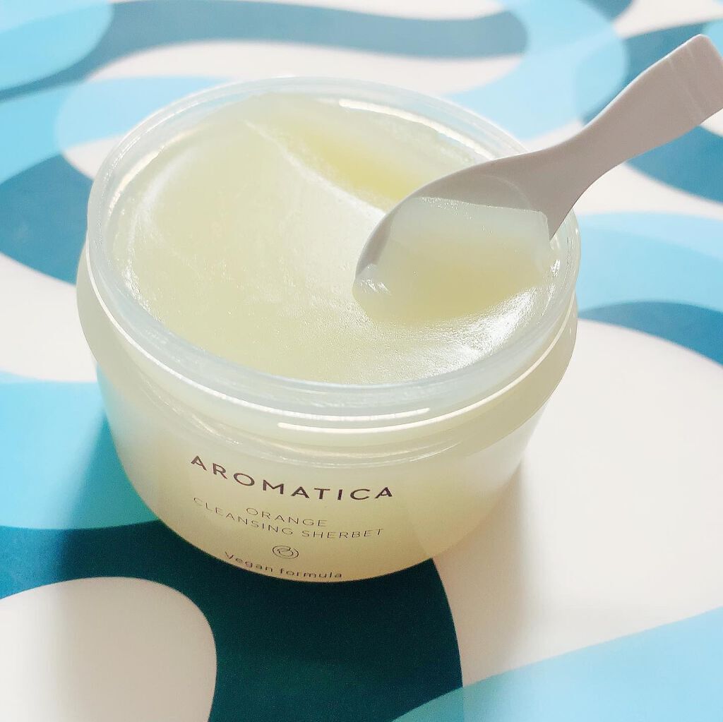 オレンジクレンジングシャーベット/AROMATICA/クレンジングバームを使ったクチコミ(2枚目)