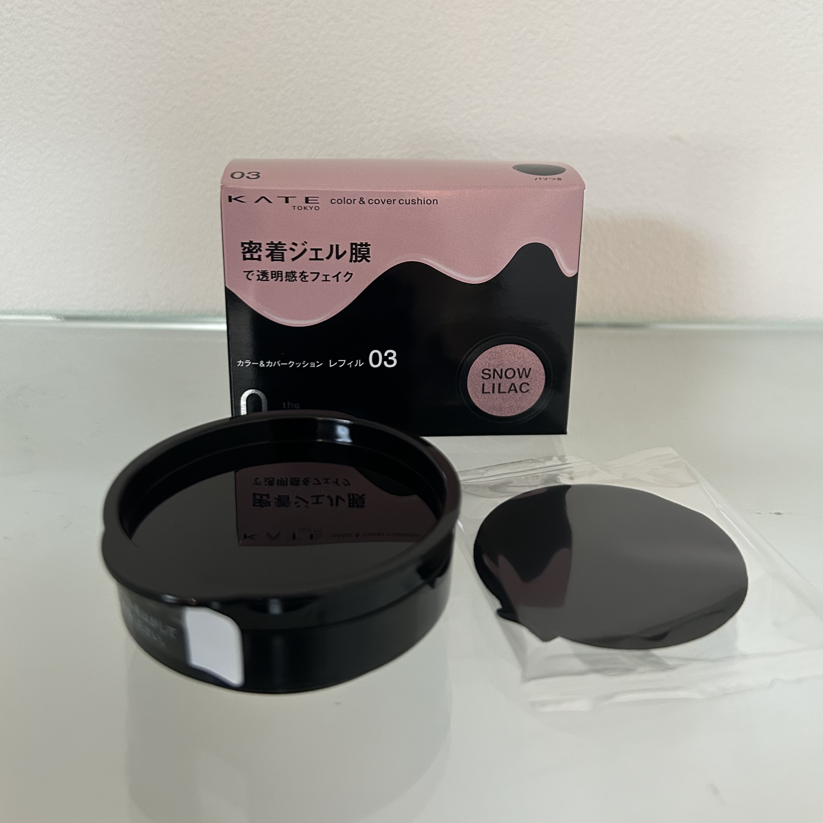 ケイト カラー＆カバークッション 03 スノーライラック(レフィル)/KATE/クッションファンデーションを使ったクチコミ（3枚目）