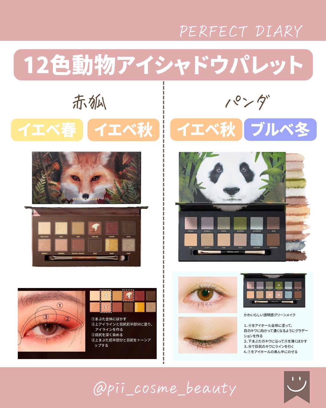 エクスプローラ12色 動物アイシャドウパレット/PERFECT DIARY/アイシャドウパレットを使ったクチコミ(3枚目)