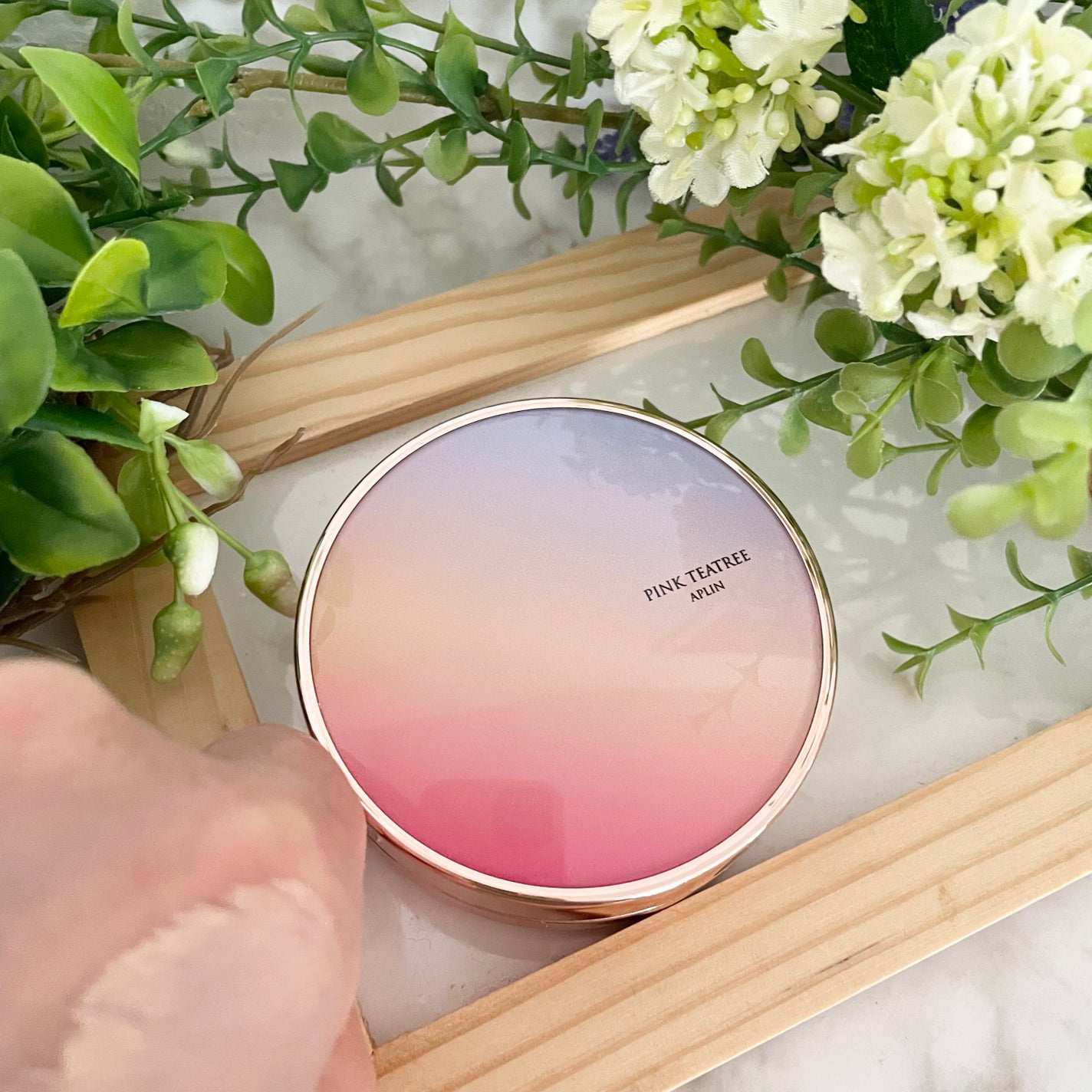 ピンクティーツリーカバーアップグロウクッション/APLIN/クッションファンデーションを使ったクチコミ(3枚目)