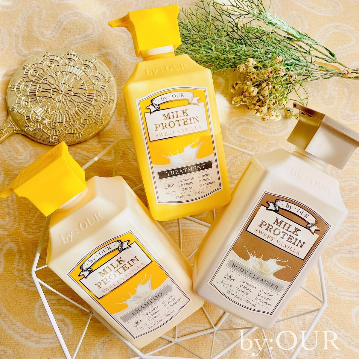 ミルクプロテイン シャンプー/ トリートメント スイートバニラ/by : OUR/サロンシャンプーを使ったクチコミ(1枚目)