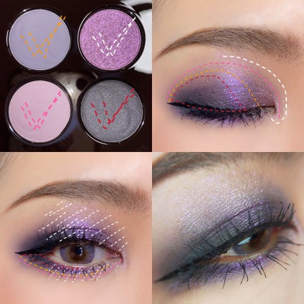 4色アイシャドウパレット/Kaleidos Makeup/アイシャドウパレットを使ったクチコミ(4枚目)