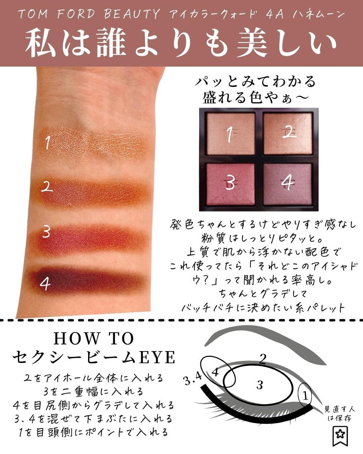 アイ カラー クォード/TOM FORD BEAUTY/アイシャドウパレットを使ったクチコミ(4枚目)