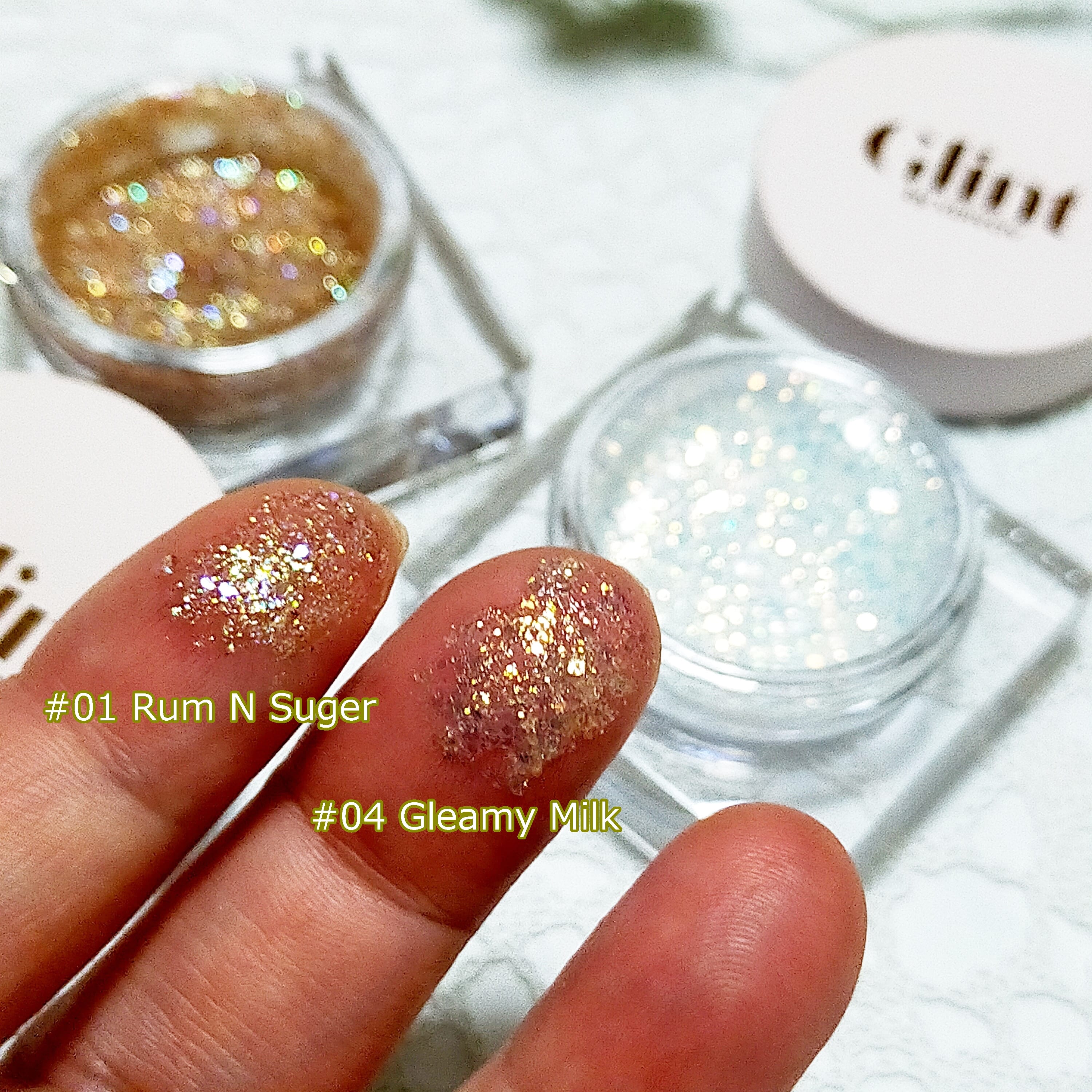 グリッタージェル  Gleamy Milk/Glint/グリッターを使ったクチコミ（2枚目）