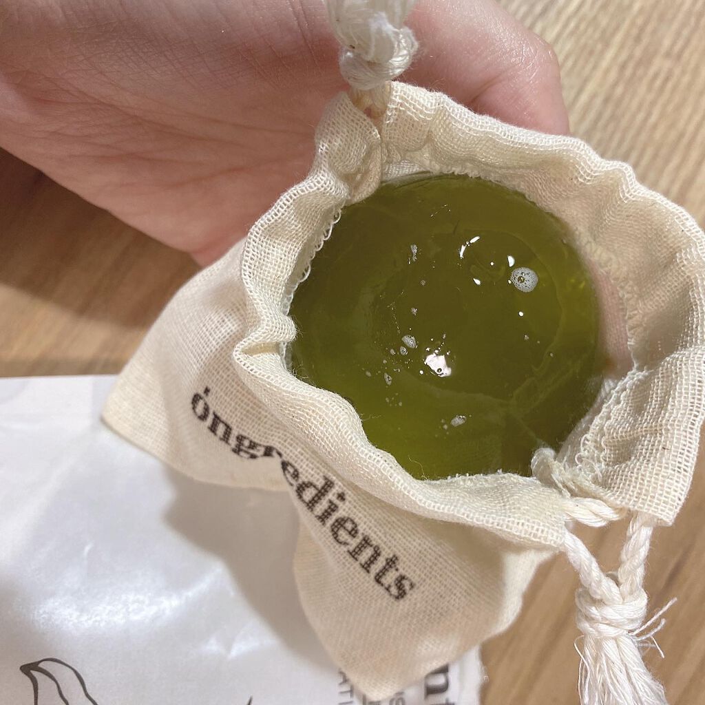 Jeju Green Tea Cleansing Ball/Ongredients/洗顔石鹸を使ったクチコミ(3枚目)