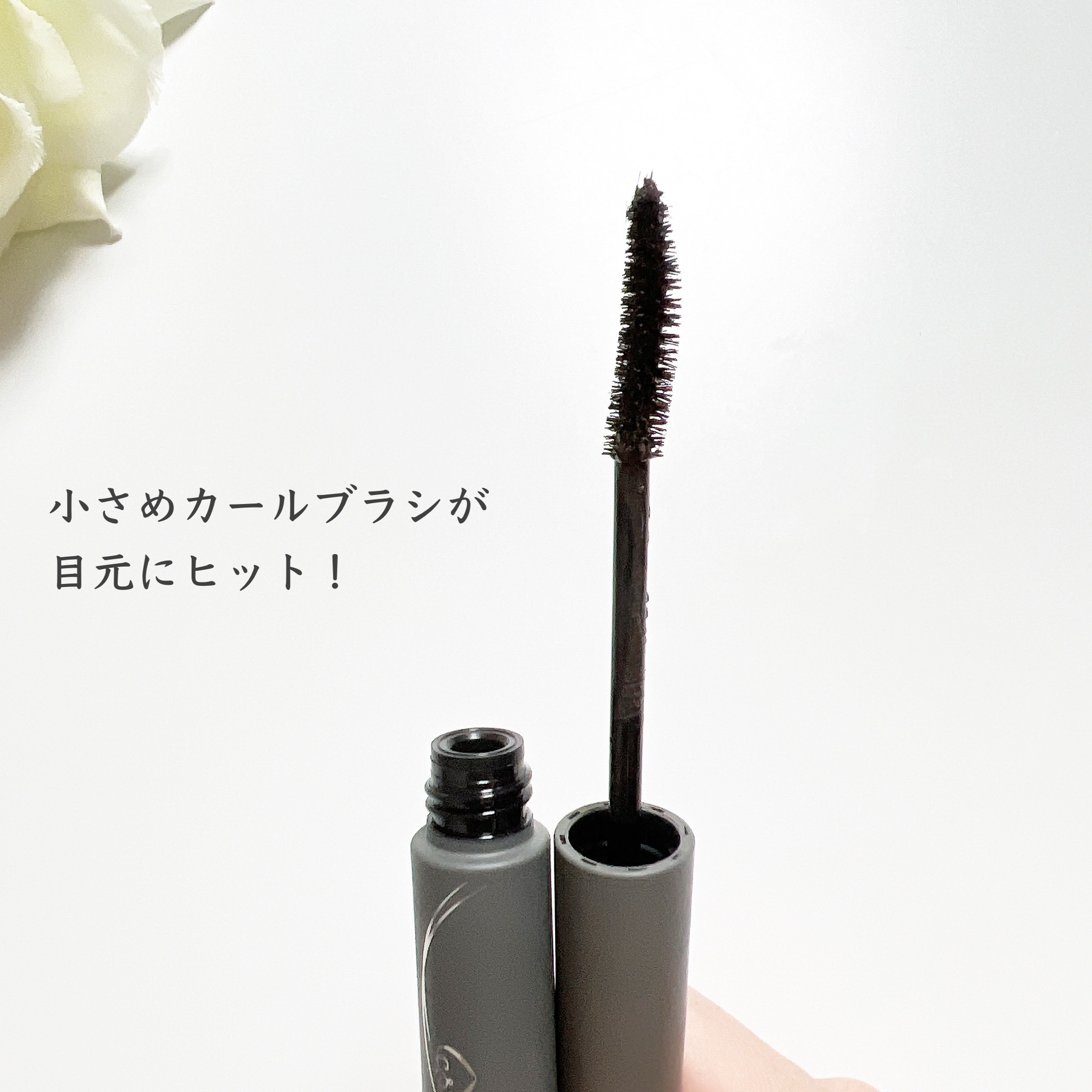 ヌーディズムマスカラ 02 ニュアンスアッシュ(アッシュ)/chee shu/マスカラを使ったクチコミ（2枚目）