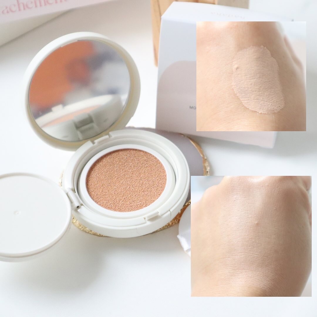 モイスチャーフィットクッション 02 ナチュラル/hadaha/クッションファンデーションを使ったクチコミ（3枚目）