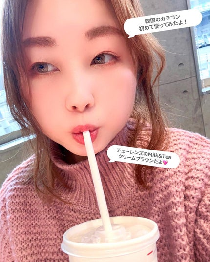 chuuLENS Milk&Tea 1day/chuu LENS/ワンデー(1DAY)カラコンを使ったクチコミ(3枚目)
