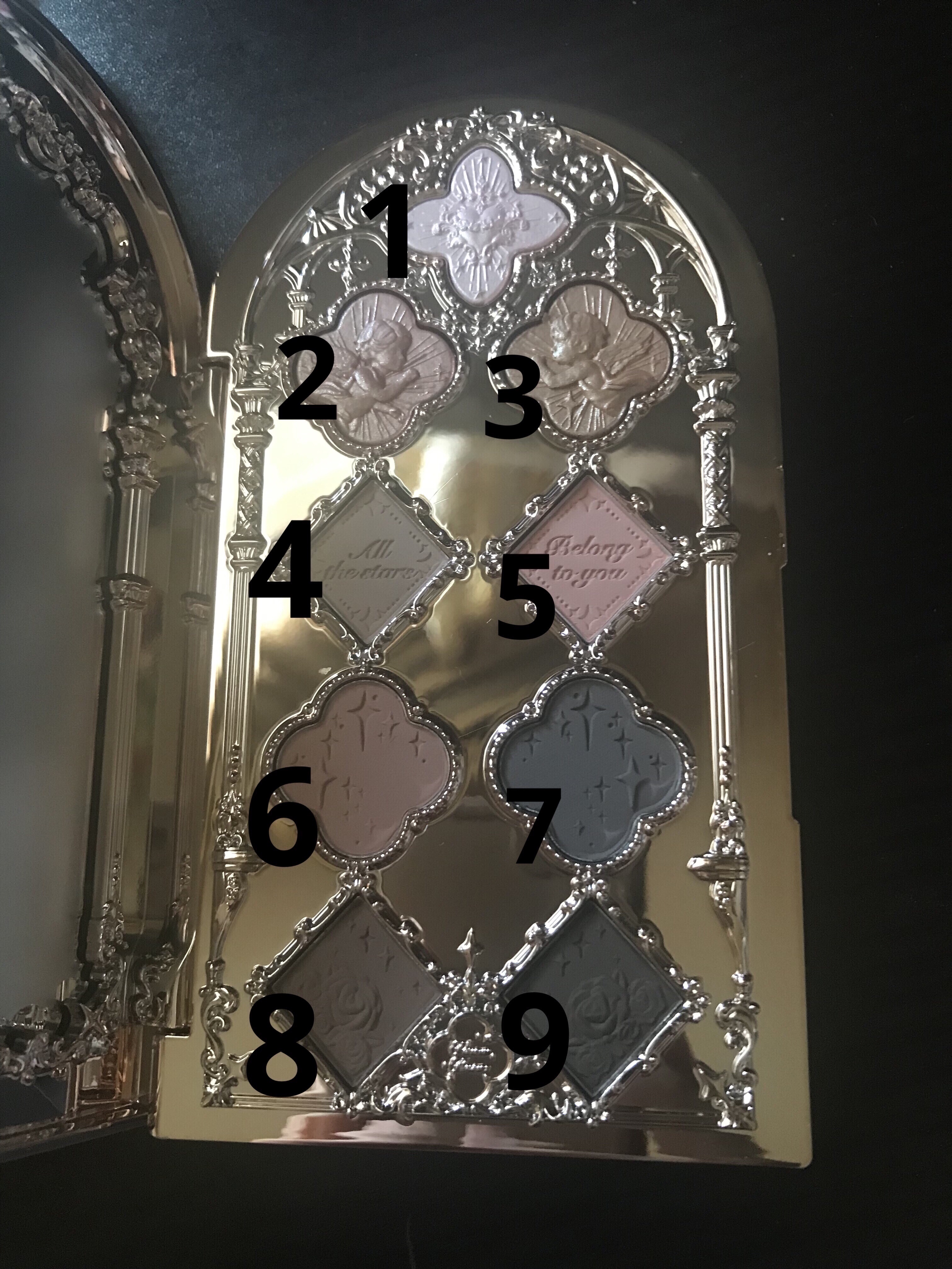 フラワーノーズ リトルエンジェルコレクション 9色アイシャドウパレット/FlowerKnows/アイシャドウパレットを使ったクチコミ（2枚目）