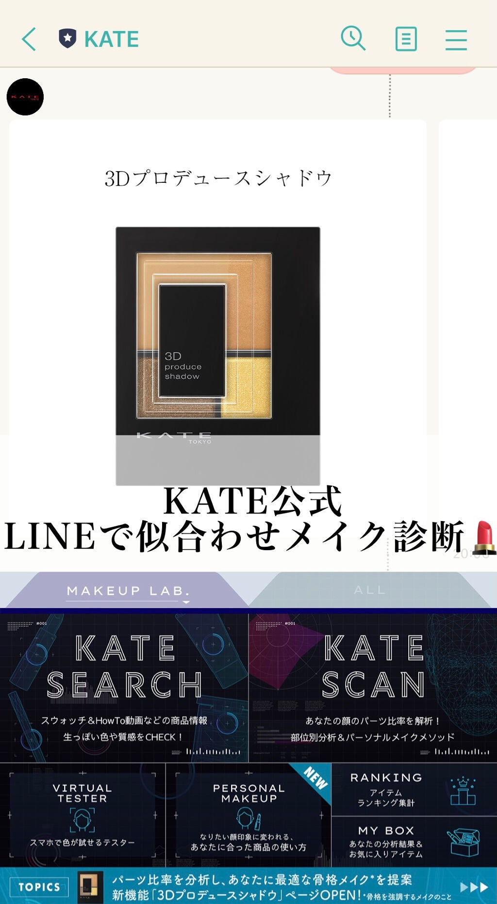 3Dプロデュースシャドウ/KATE/アイシャドウパレットを使ったクチコミ(1枚目)