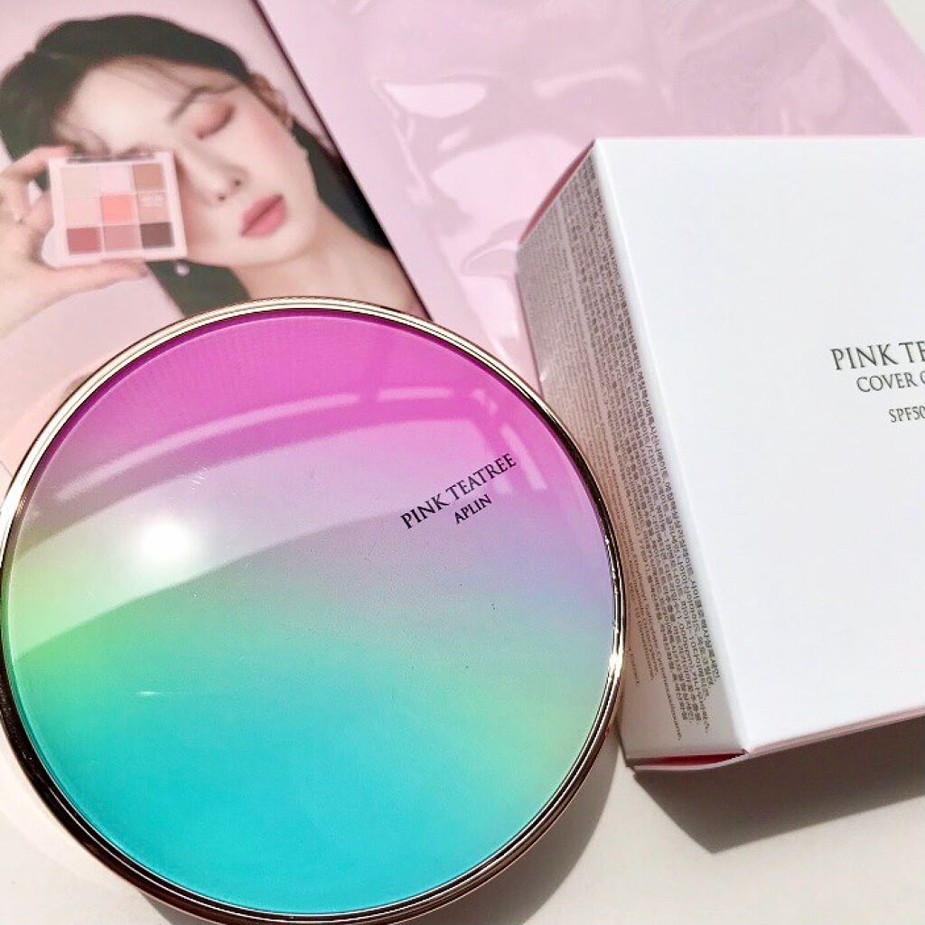 ピンクティーツリーカバークッション/APLIN/クッションファンデーションを使ったクチコミ（1枚目）