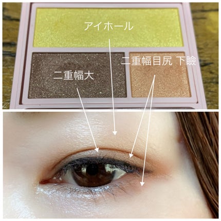 フーミー アイシャドウパレット yolk yellow/WHOMEE/アイシャドウパレットを使ったクチコミ(2枚目)