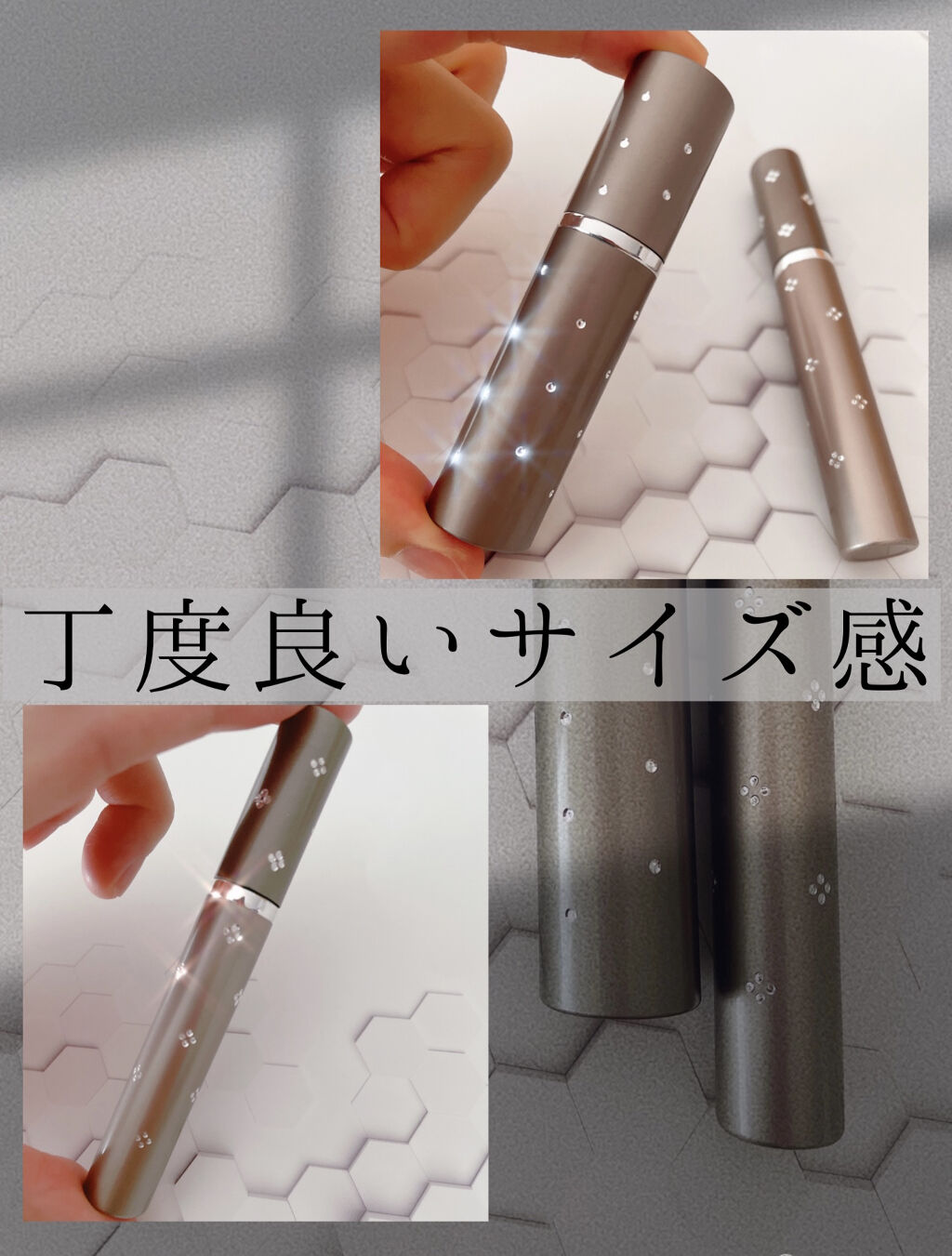 フラワーストーン付 香水スプレー容器/DAISO/その他化粧小物を使ったクチコミ（2枚目）