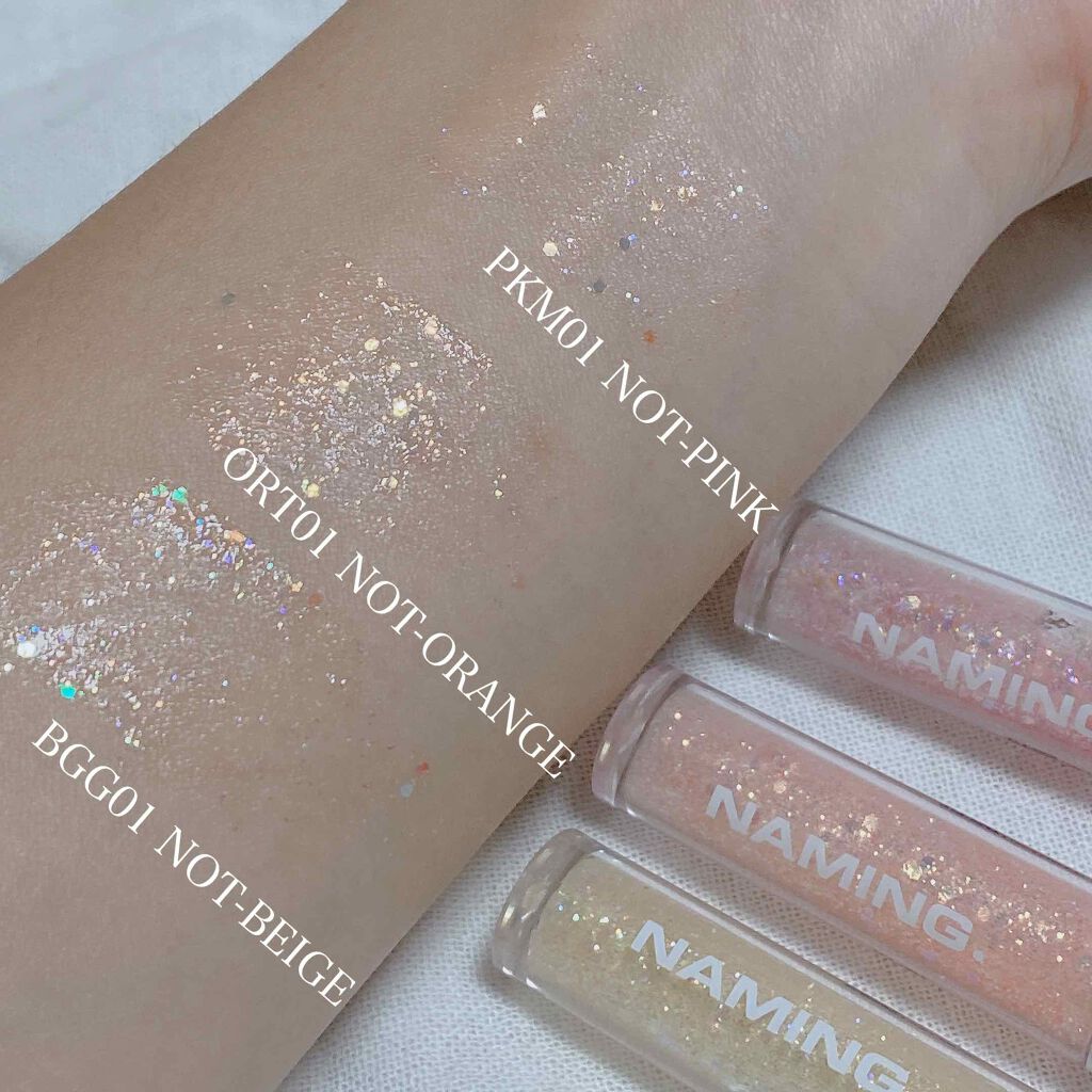  ダズリングアイグリッター/NAMING./リキッドアイシャドウを使ったクチコミ（2枚目）