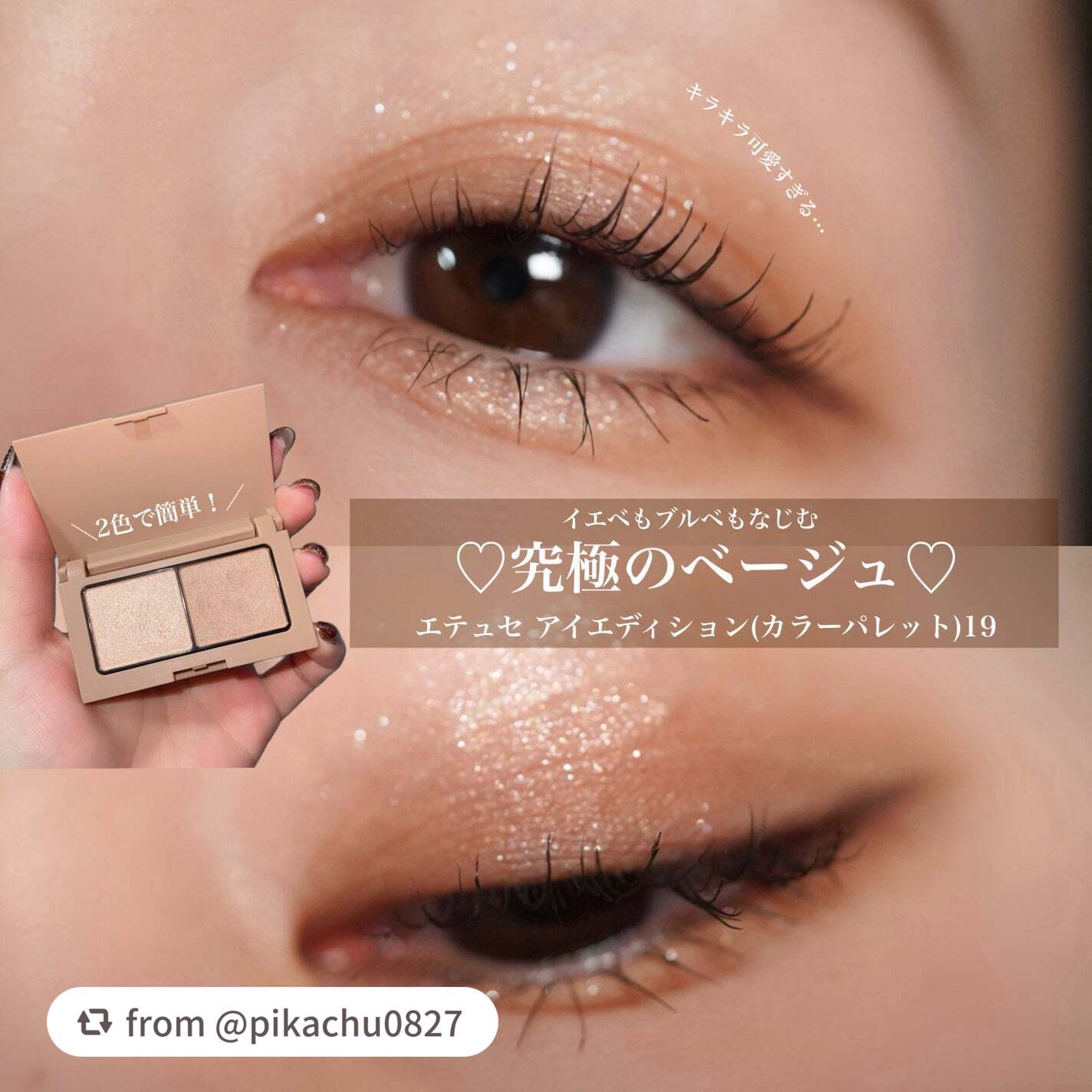 エテュセ アイエディション(カラーパレット)/ettusais/アイシャドウパレットを使ったクチコミ(1枚目)