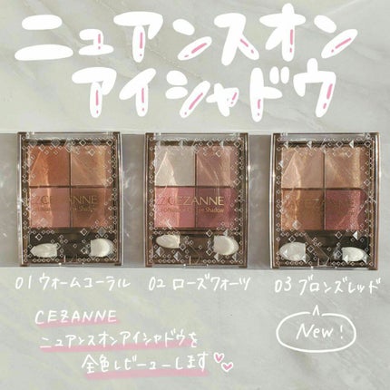 ニュアンスオンアイシャドウ 03 ブロンズレッド/CEZANNE/アイシャドウパレットを使ったクチコミ(1枚目)