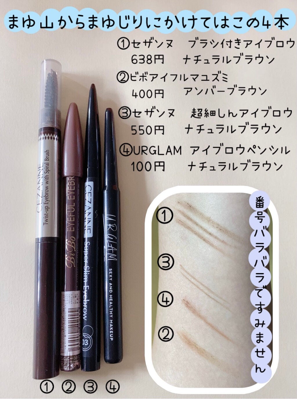 カラーリングアイブロウ/ヘビーローテーション/眉マスカラを使ったクチコミ(4枚目)