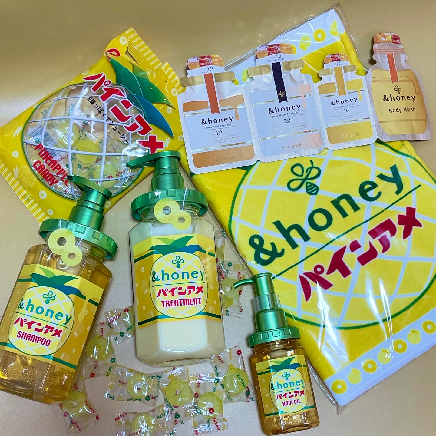 試してみた】アンドハニー ディープモイスト パインアメ 限定ペア