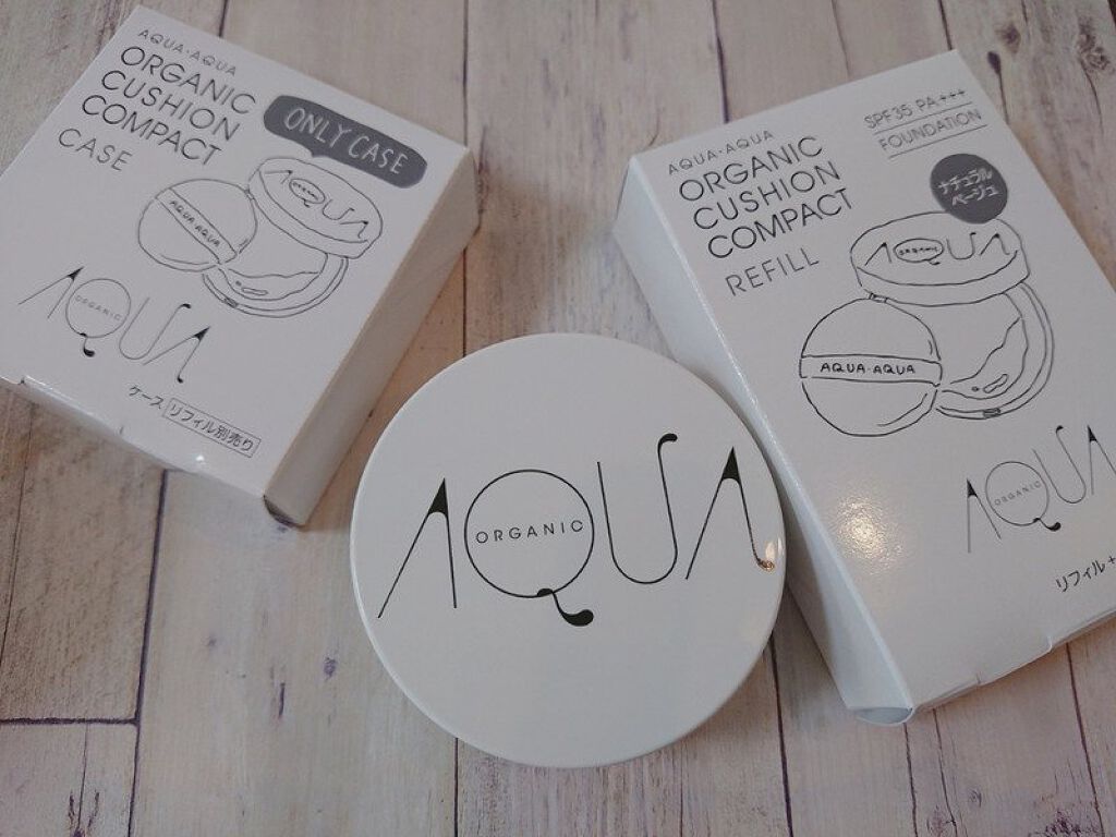 オーガニッククッションコンパクト/アクア・アクア/クッションファンデーションを使ったクチコミ（1枚目）