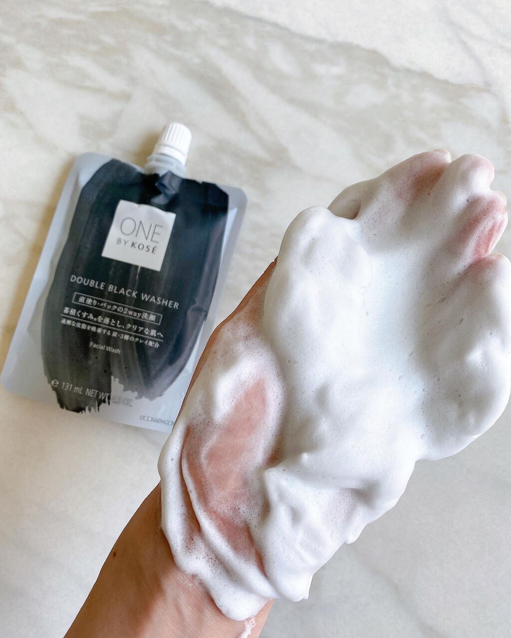 ダブル ブラック ウォッシャー/ONE BY KOSE/その他洗顔料を使ったクチコミ(3枚目)