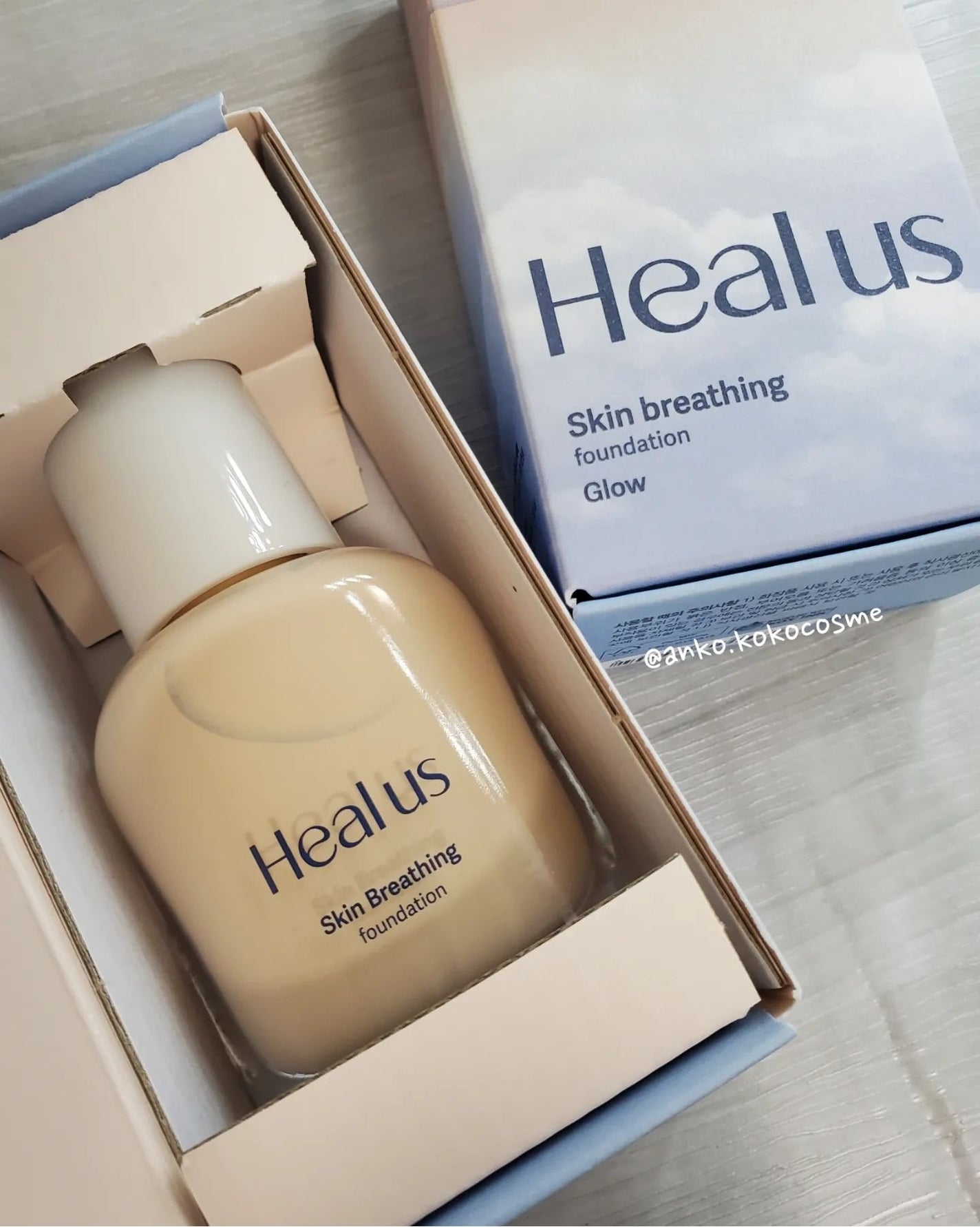 Skin breathing foundation Glow/Healus/リキッドファンデーションを使ったクチコミ(9枚目)