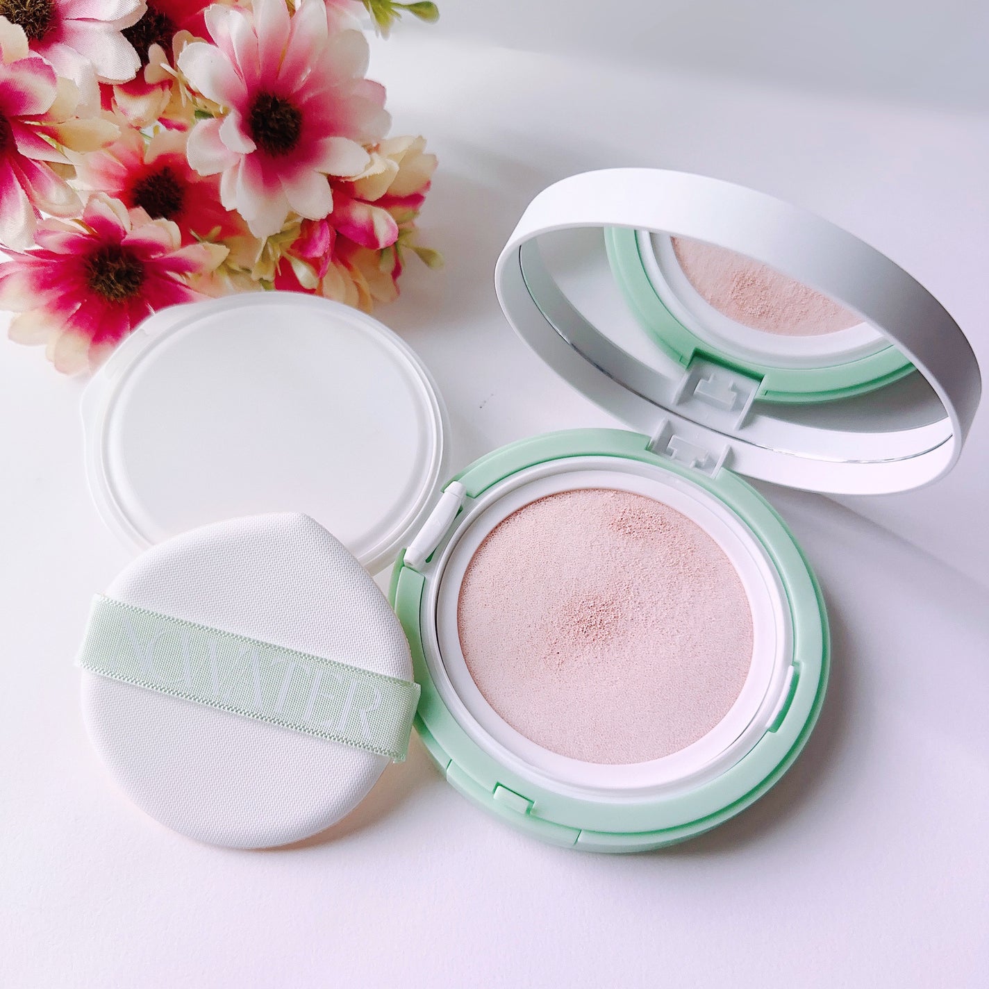 ティーツリーデイデイトーンアップサンクッション/NOWATER/日焼け止めローションを使ったクチコミ(1枚目)