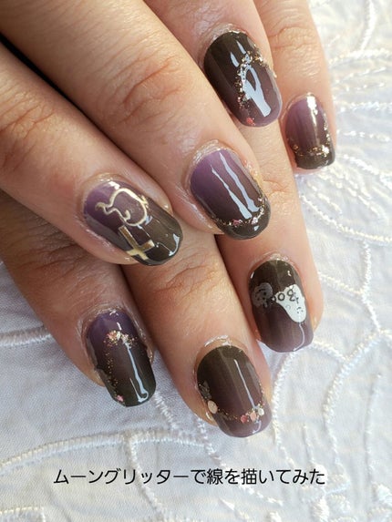 土木系おねいさん on LIPS 「ハロウィンネイル第3弾!!中堅、シールだけでお手軽ハロウィン!..」(5枚目)