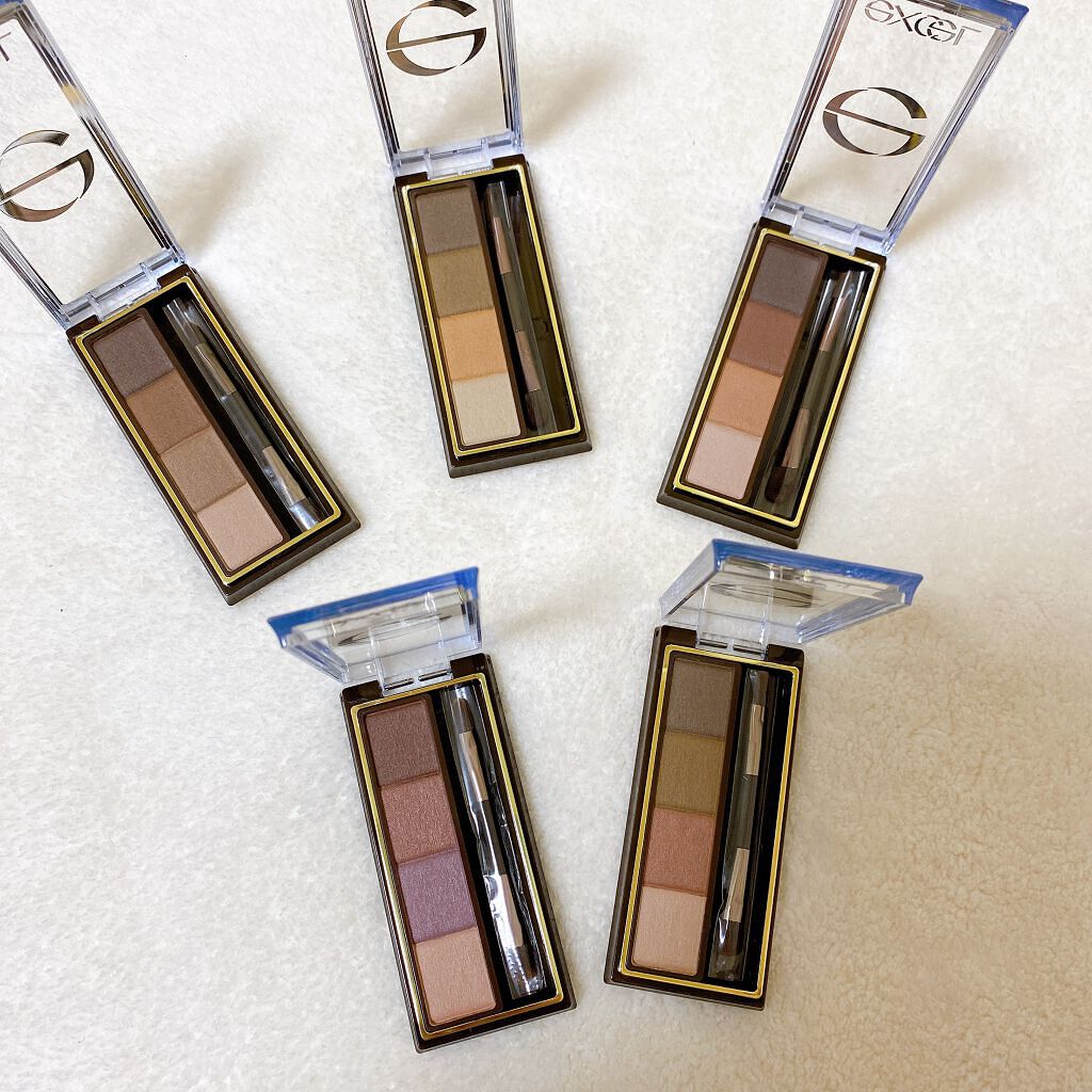 スタイリング パウダーアイブロウ SE05 オリーブブラウン/excel/パウダーアイブロウを使ったクチコミ（2枚目）