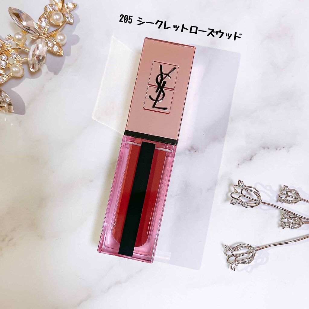 ルージュ ピュールクチュール ヴェルニ ウォーターグロウ/YVES SAINT LAURENT BEAUTE/口紅を使ったクチコミ(1枚目)