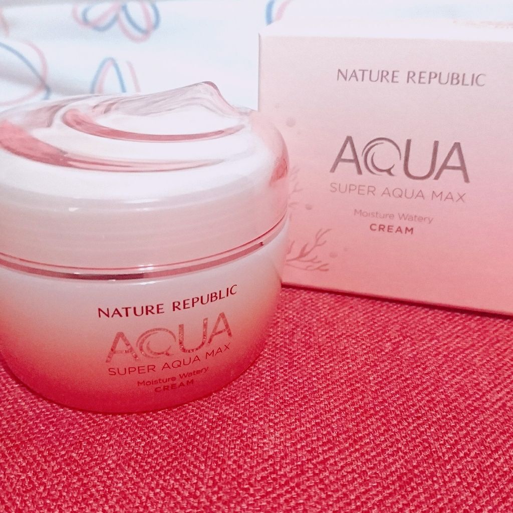 スーパーアクアマックス モイスチャー水分クリーム (乾燥肌)/ネイチャーリパブリック/フェイスクリームを使ったクチコミ（1枚目）