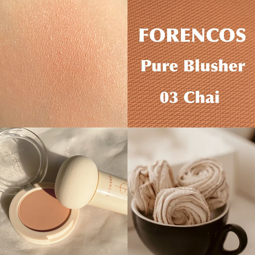 ベアブラッシャー パフ付き/フォレンコス/パウダーチークを使ったクチコミ(2枚目)