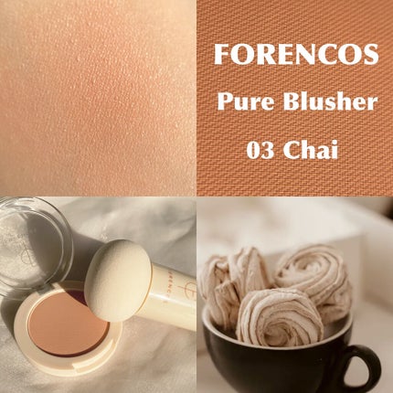 ベアブラッシャー パフ付き/フォレンコス/パウダーチークを使ったクチコミ(2枚目)