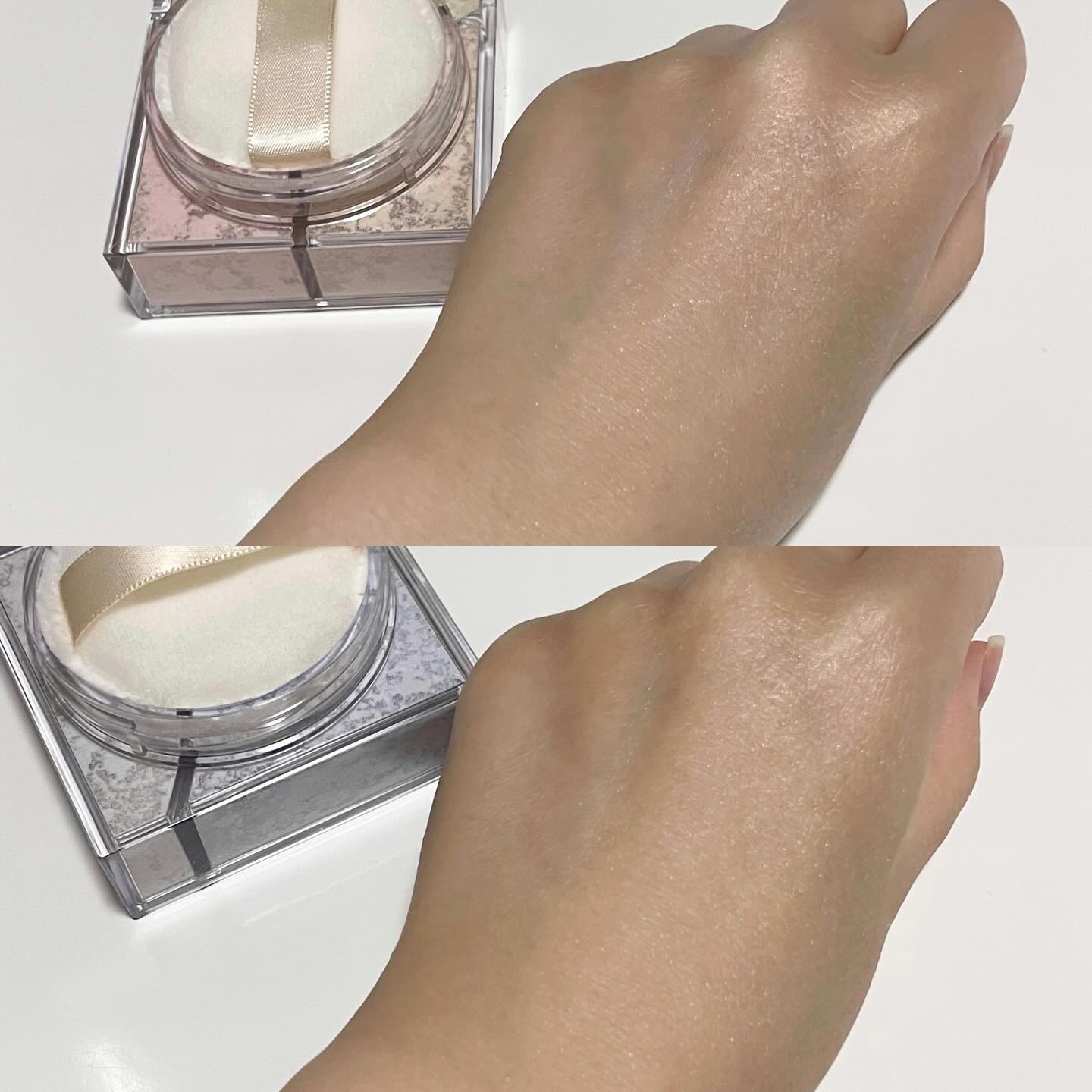 トリニタス グロウ パウダー/Visée/ルースパウダーを使ったクチコミ（2枚目）