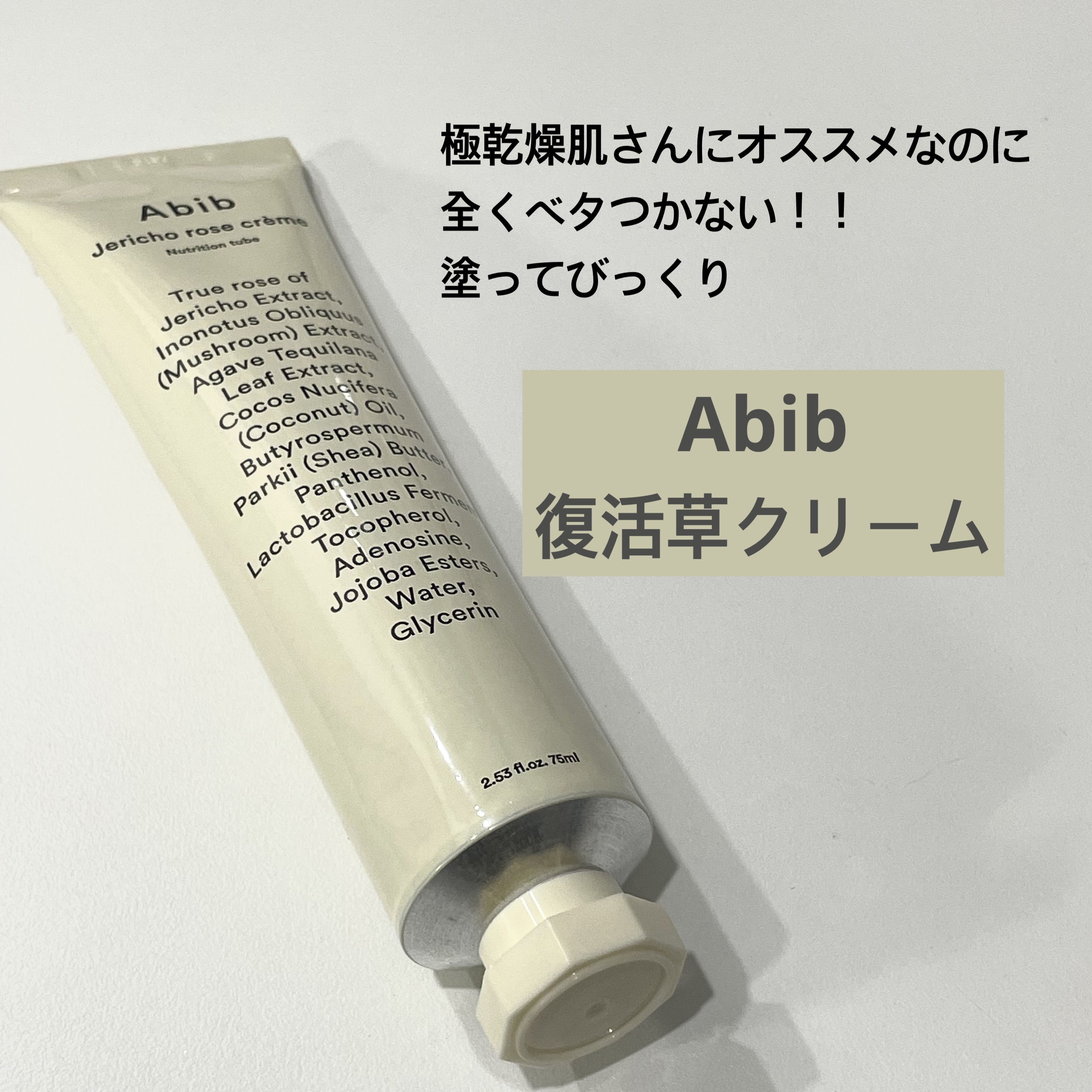 復活草クリーム ニュートリションチューブ/Abib /フェイスクリームを使ったクチコミ（1枚目）