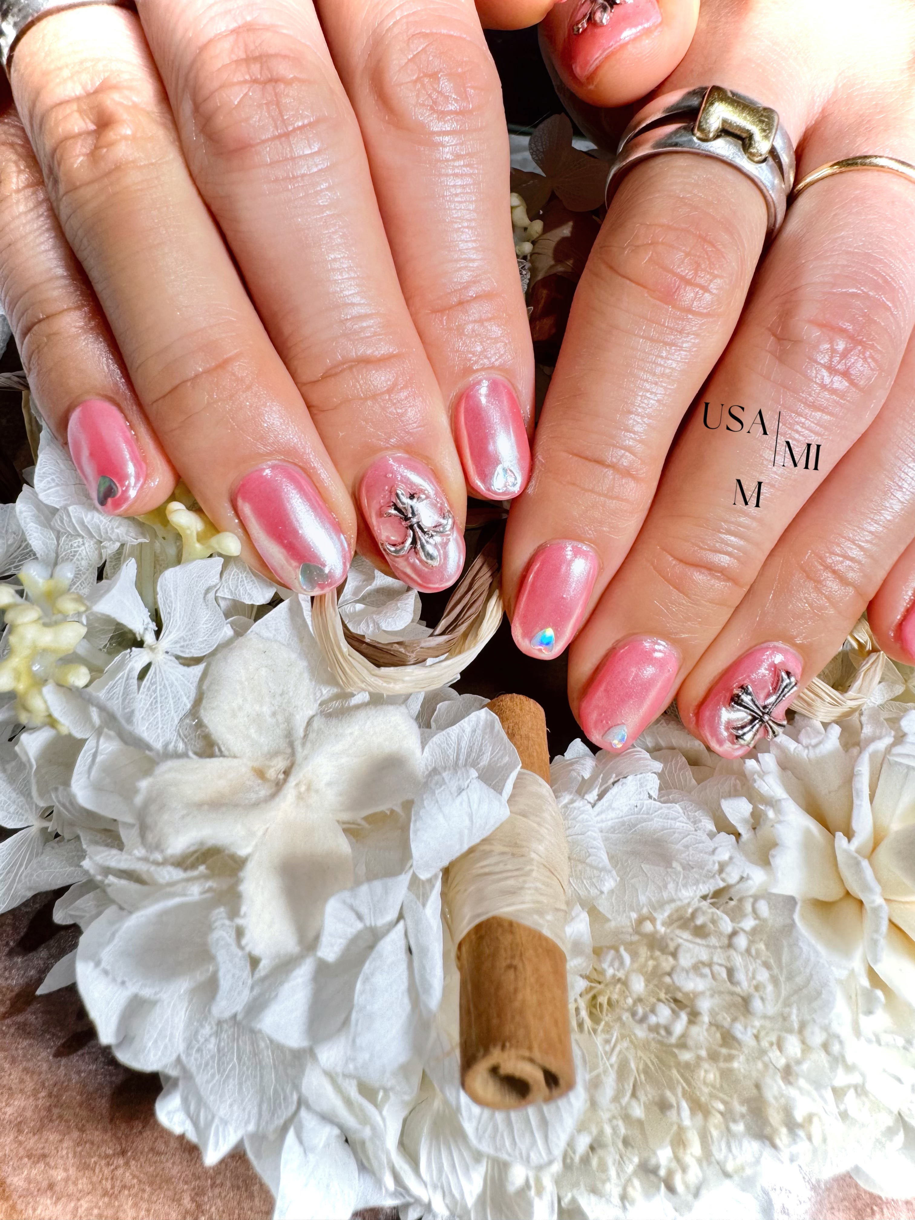 #バレンタインネイルのネイルデザイン