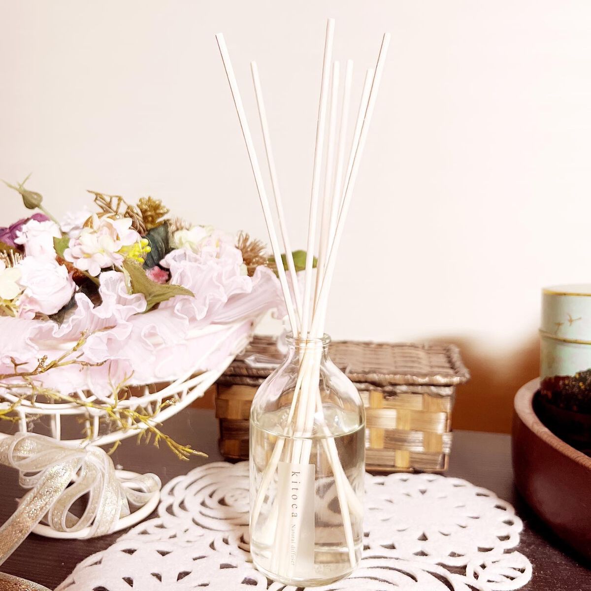 消臭リードディフューザー/Kitoca　木と果/ルームフレグランスを使ったクチコミ（3枚目）