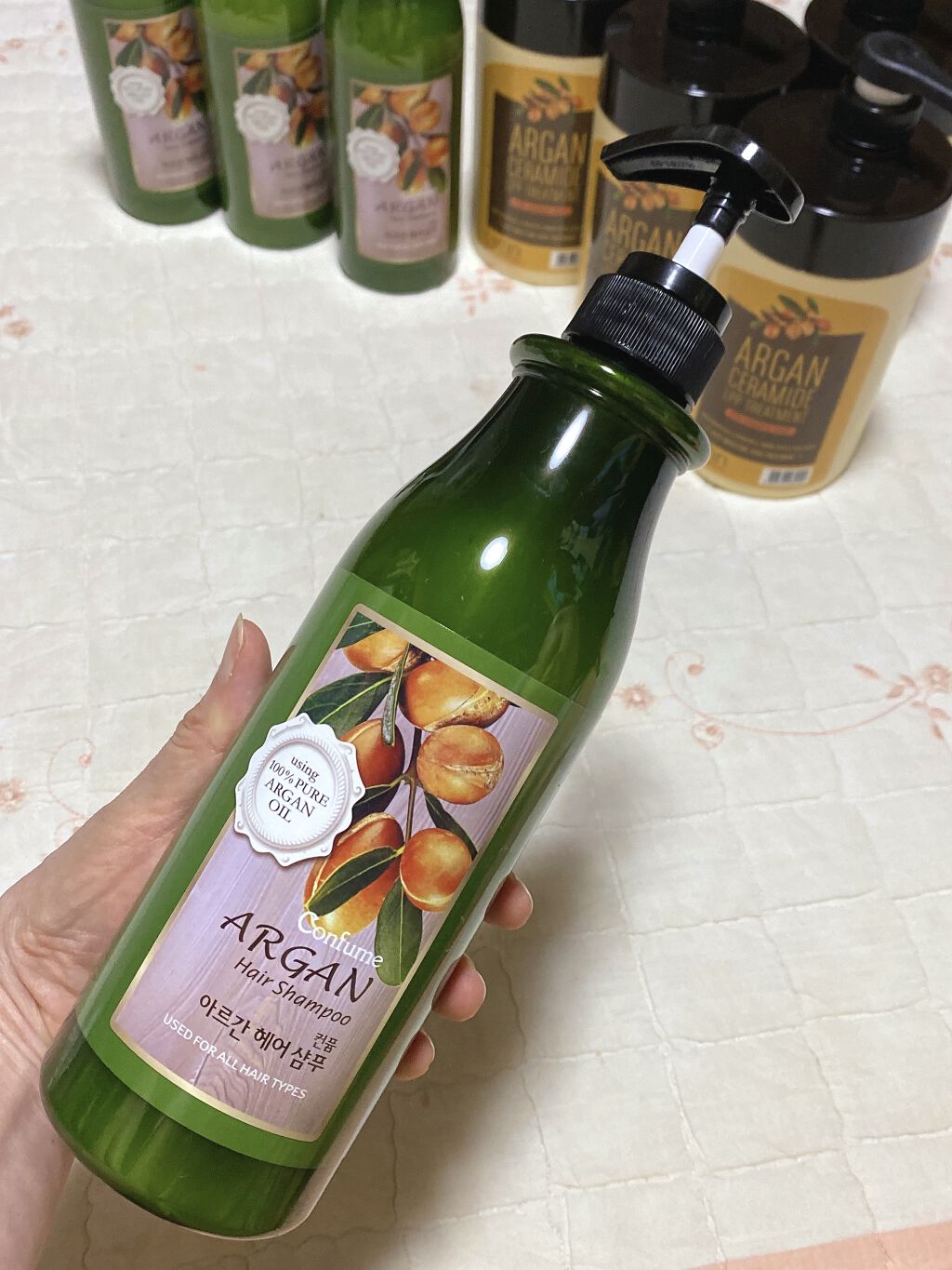 WELCOS アルガンヘアシャンプーのクチコミ「クダモノナラ
WELCOS

🧴アルガンヘアシャンプー(750ml)
こちらはモロッコ産のピュ.....」（2枚目）