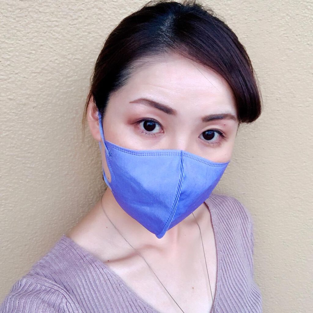 立体型スパンレース不織布カラーマスク/ISDG 医食同源ドットコム/マスクを使ったクチコミ(1枚目)