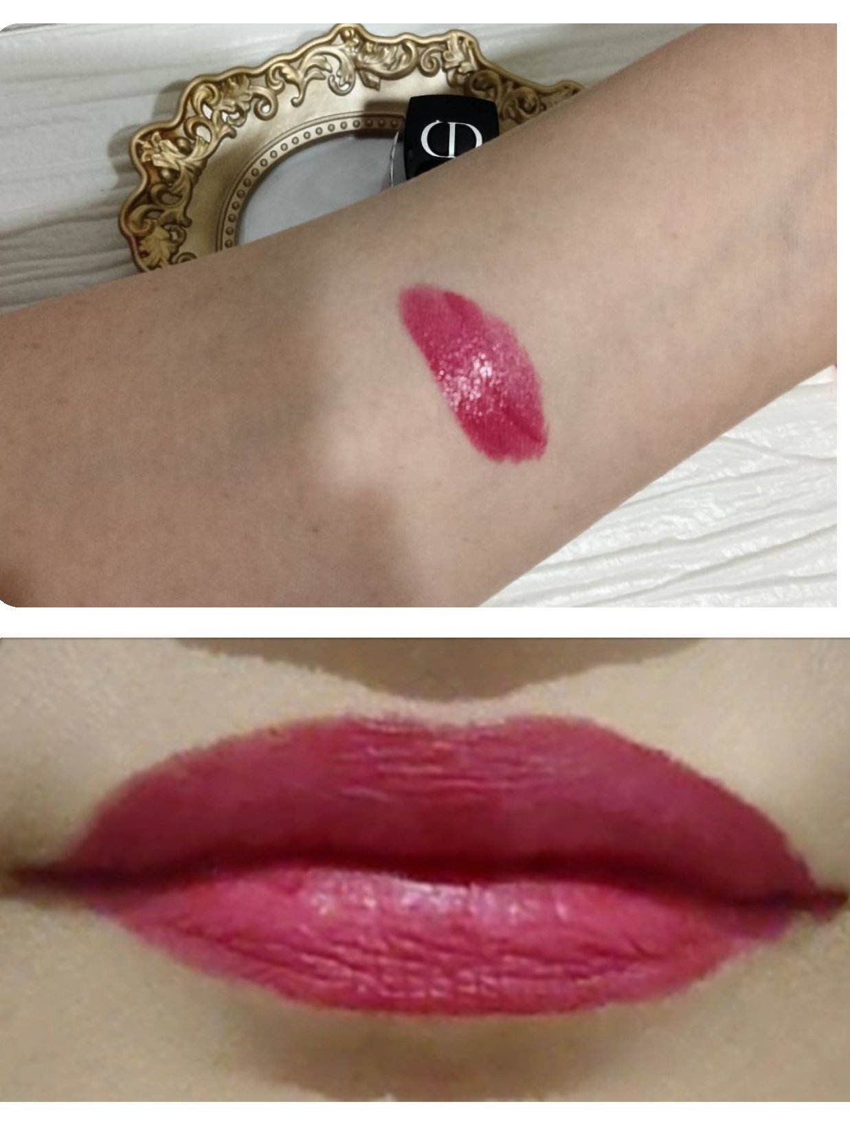 ルージュ ディオール フォーエヴァー リキッド 760 フォーエヴァー グラム/Dior/口紅を使ったクチコミ（3枚目）