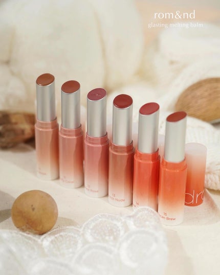 グラスティングメルティングバーム/rom&nd/リップバームを使ったクチコミ(10枚目)