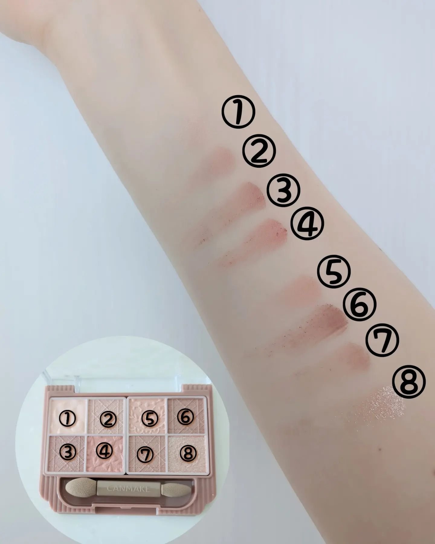 プティパレットアイズ（マットタイプ）/キャンメイク/パウダーアイシャドウを使ったクチコミ（3枚目）