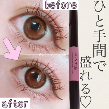 コンシャスライナーカラー/KATE/リキッドアイライナーを使ったクチコミ(1枚目)