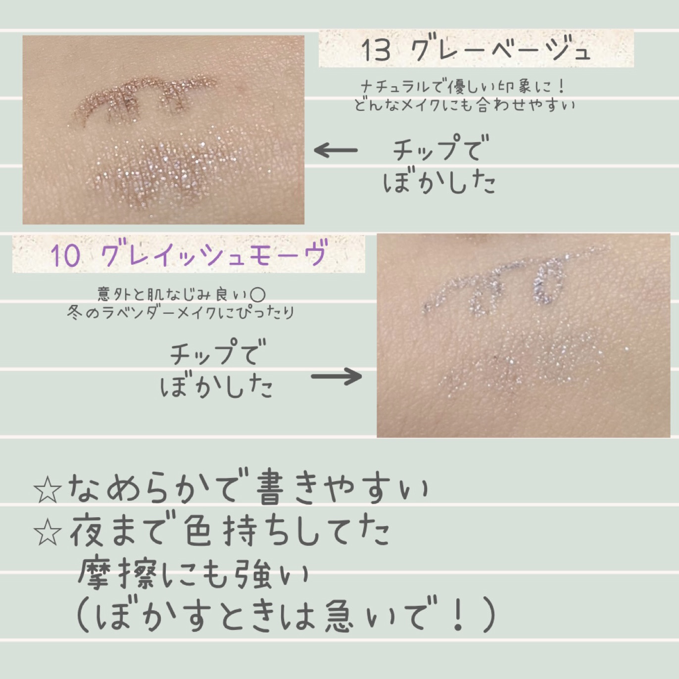 オペラ アイカラーペンシル 13 グレーベージュ（新色）/OPERA/ペンシルアイライナーを使ったクチコミ（3枚目）