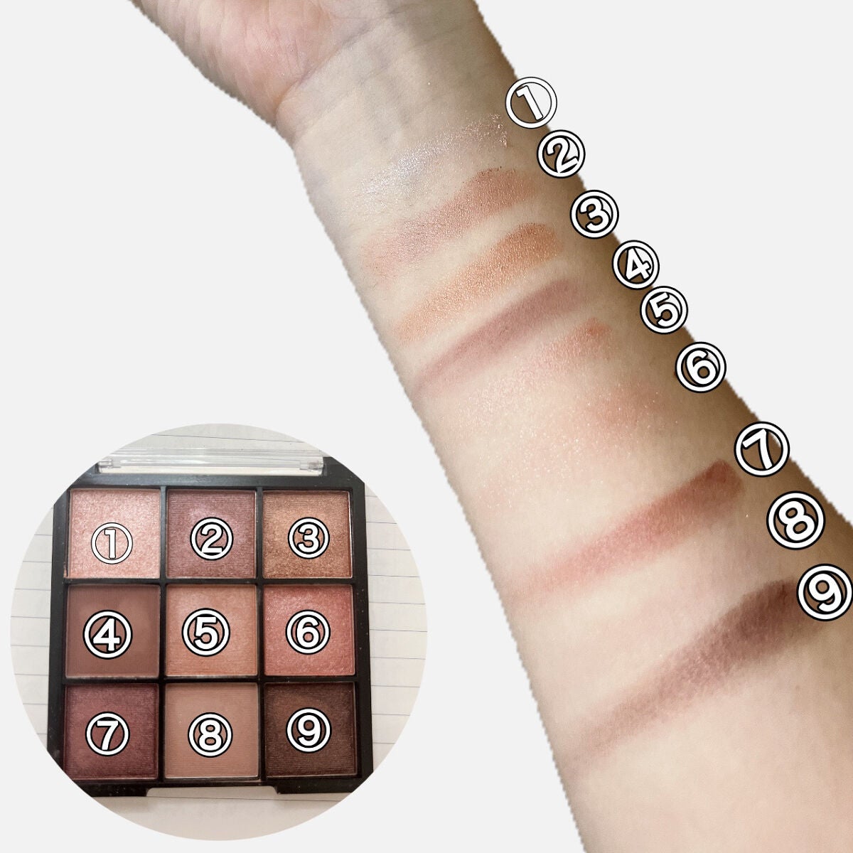 UR GLAM BLOOMING EYE COLOR PALETTE/U R GLAM/アイシャドウパレットを使ったクチコミ(6枚目)