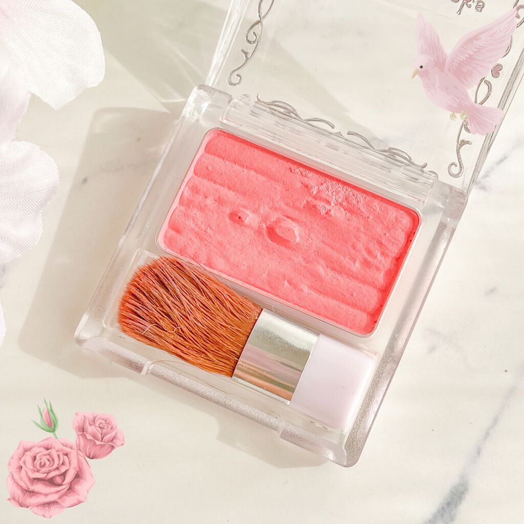 【旧品】パウダーチークス PW37 ローズレッド/キャンメイク/パウダーチークを使ったクチコミ（2枚目）