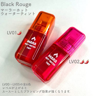 マーラーホットウォーターティント/BLACK ROUGE/口紅を使ったクチコミ（2枚目）