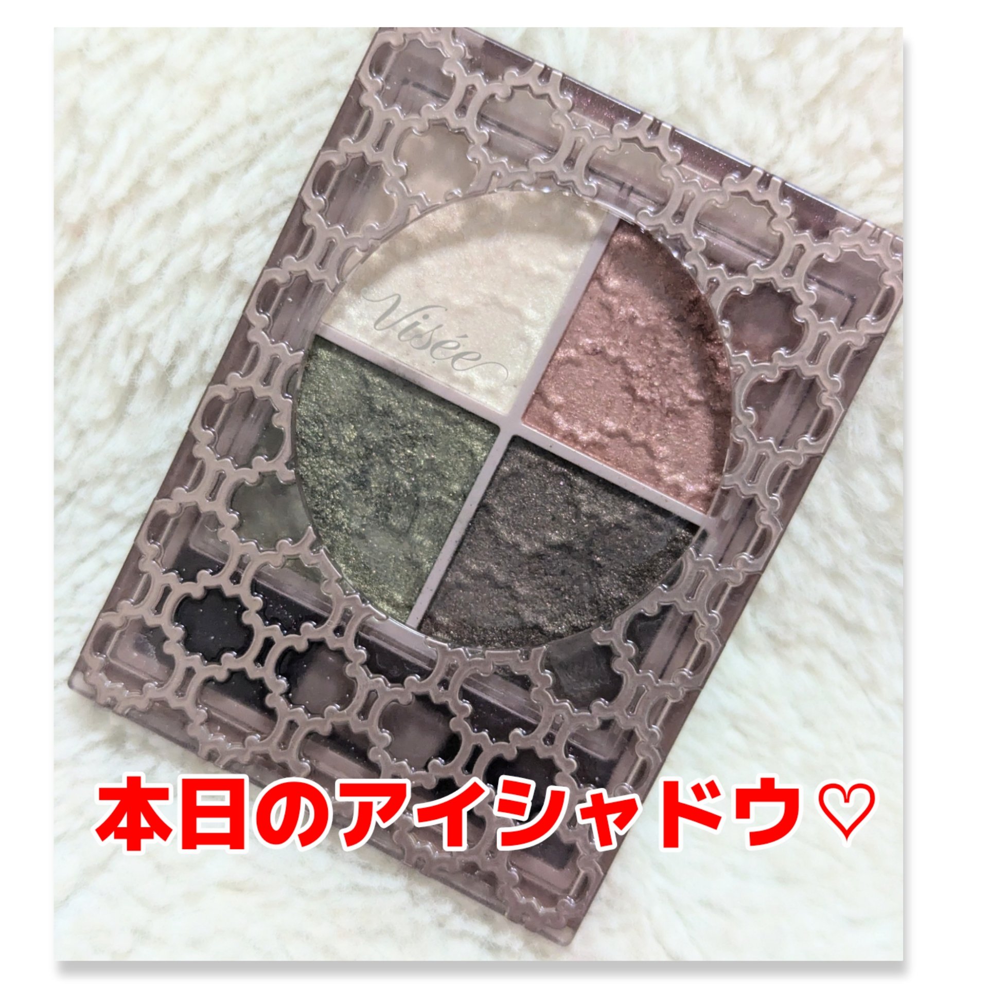 グロッシーリッチ アイズ N GR-7 ウォームカーキ系/Visée/アイシャドウパレットを使ったクチコミ（1枚目）